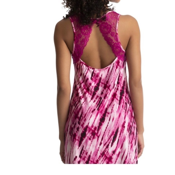 Teal Knee-Length Scoop Neck Lacy Keyhole back Slip on sleep chemise gown size 3X - Picture 6 of 8